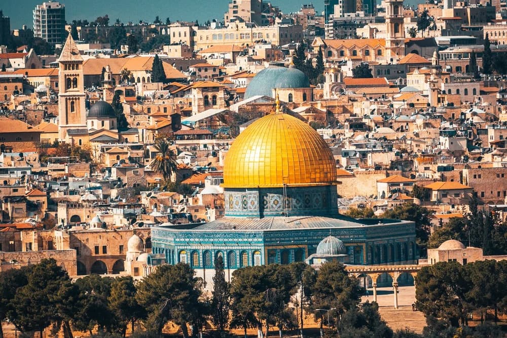 The Old City of Jerusalem seen from the Mount of Olives