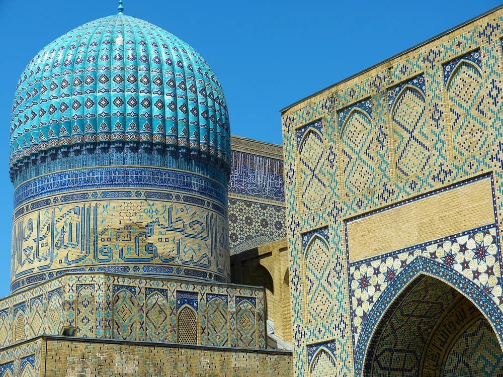 The Bibi-Khanym Mosque in Samarkand, Uzbekistan
